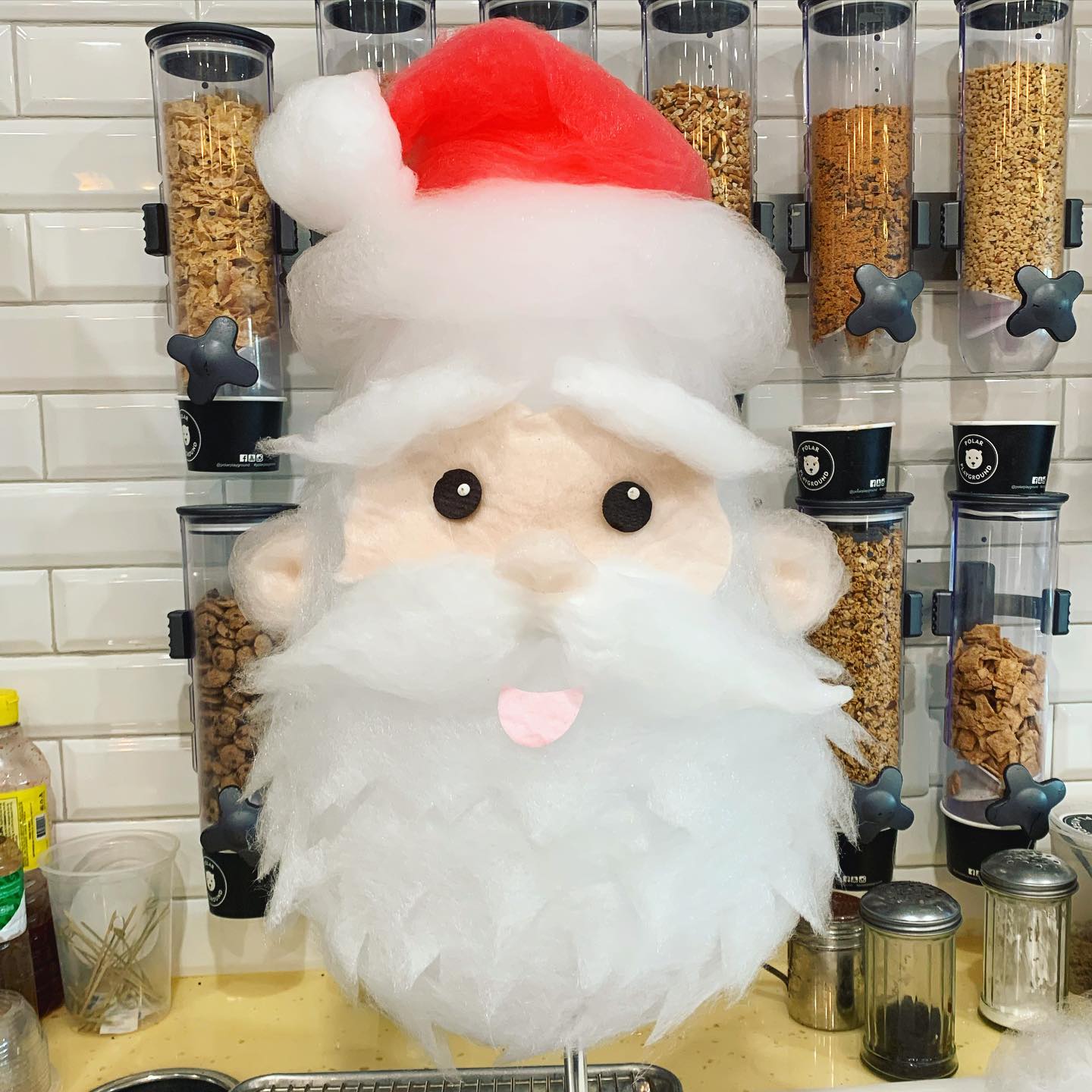 Cotton Candy Santa Claus